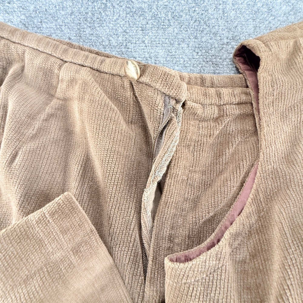 Vintage Jack Winter Corduroy Two Piece Vest and Wide Leg Pants Set Camel Brown - Picture 4 of 9